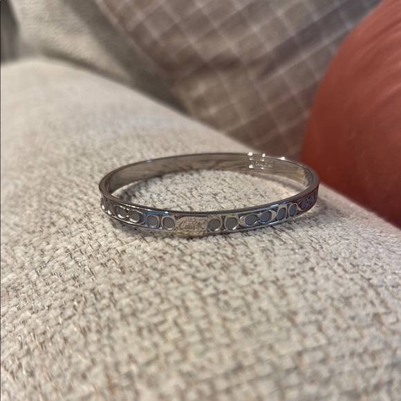 Coach Silver Textured Bracelet - Picture 1 of 2